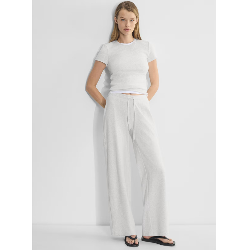 【Aritzia Homestretch】Spring and Summer New Wide-Leg Ribbed Versatile Casual Airport Straight-Leg Pants for Women