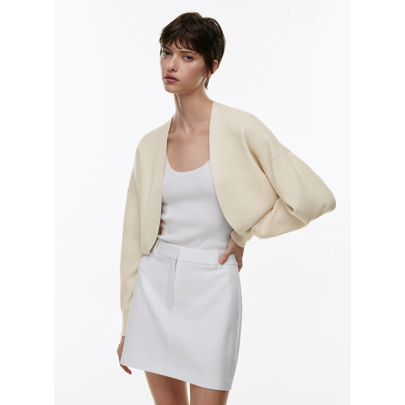 【Aritzia Babaton】Spring and Autumn Silk Fabric! Fashionable and Casual French-Style Knitted Short Cardigan for Women