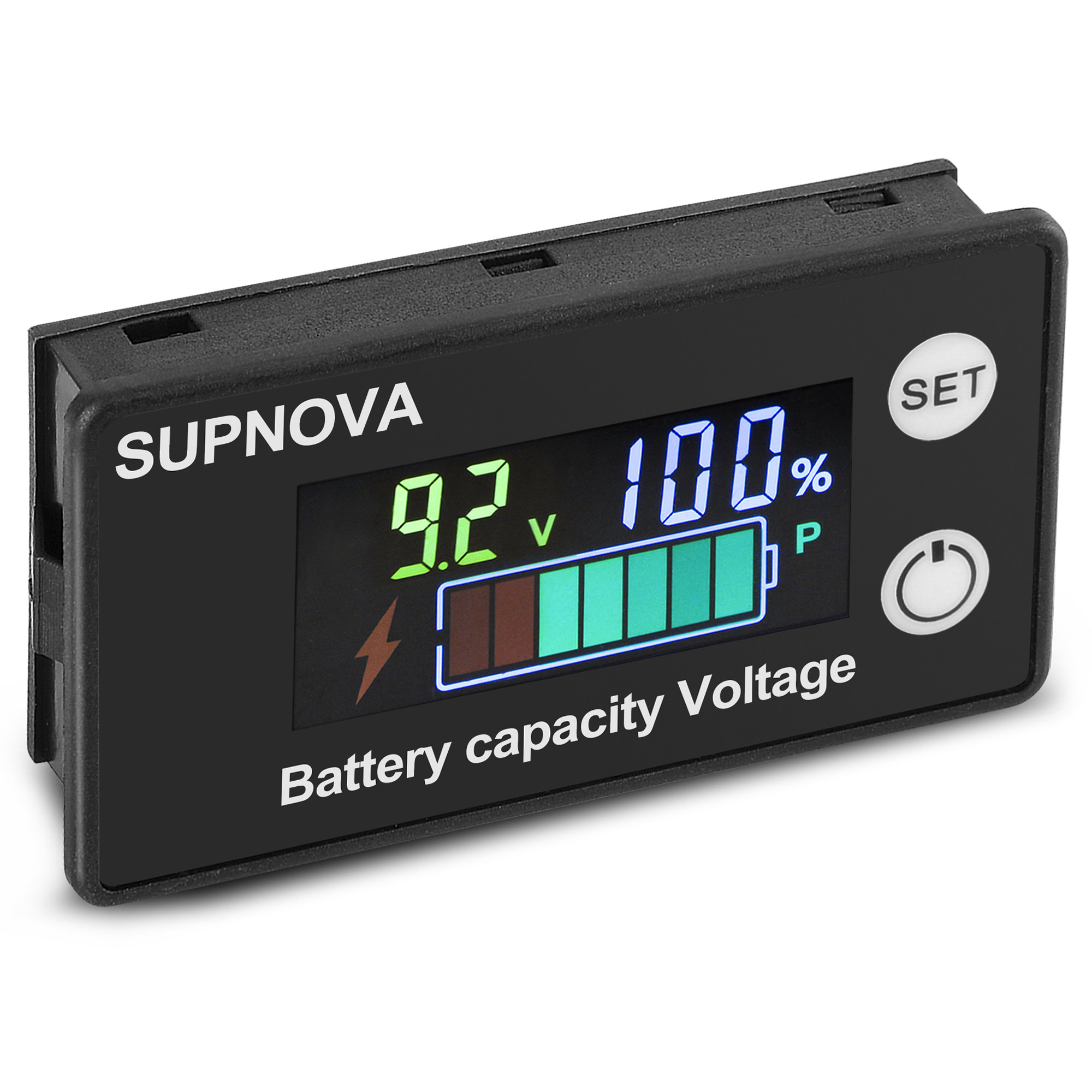 IPX7 WATERPROOF CAR ELECTRIC CAR LOCOMOTIVE LEAD-ACID LITHIUM BATTERY VOLTAGE POWER PERCENTAGE METER HEAD DETECTION