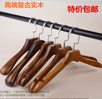 LOGO custom vintage pants rack solid wood hanger mens clothing childrens clothing rack clothing store wooden clothing support