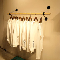 Clothing store hanger display stand on the wall shelf front side hanging on the wall wall hanging mens and womens childrens clothing repair shelf simple shelf