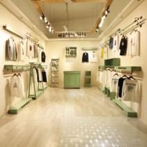 2018 new clothing store display stand solid wood shelf Wall landing combination rack womens mens clothing store decoration wall hanging