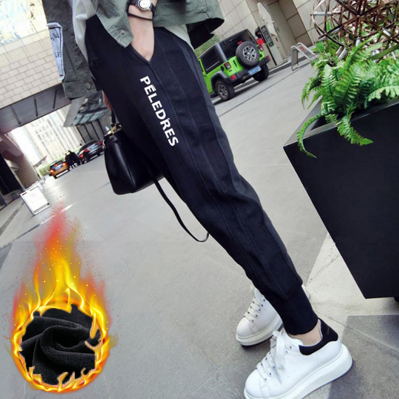 Velvet thickened sweatpants women's autumn and winter 2021 new thin and versatile loose-legged casual Harun Luo radish pants