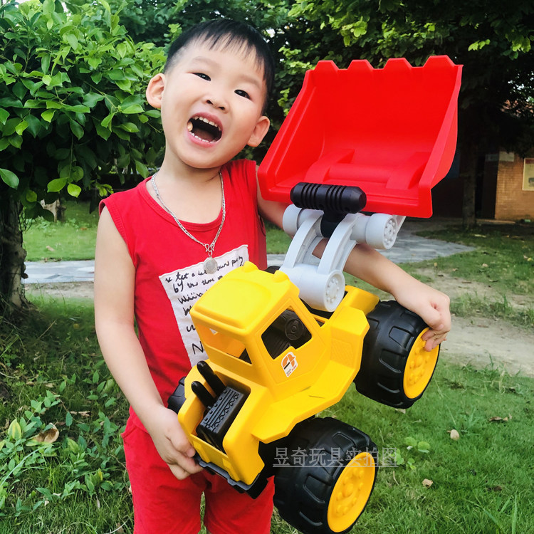 Add bulldozer excavator tumble truck slip construction engineering vehicle children's toy excavator hook machine high machine