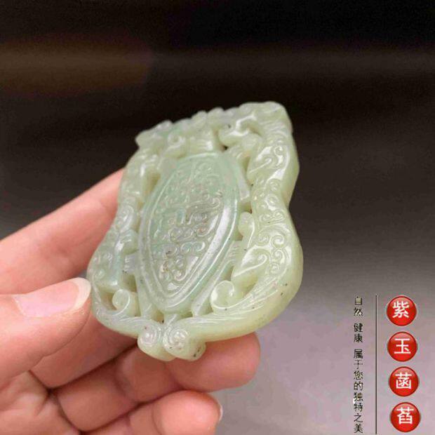Украшения на руку 老玉古玩神兽保平安双面玉佩腰佩小手把件小摆件清仓包邮007