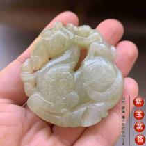 Old jade antiques light color immediate seal jade pendant waist pendant small handle small ornaments clearance 086