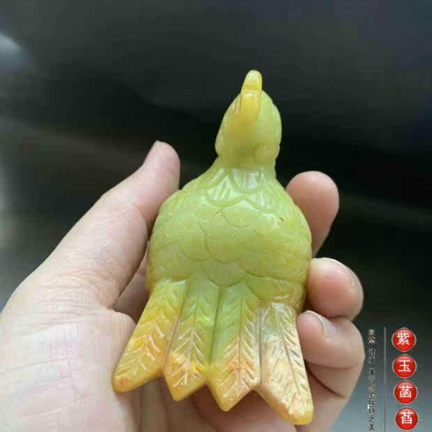 Украшения на руку 老玉古玩玉鸟凤鸟青鸟萌宠手把件小摆件清仓包邮018