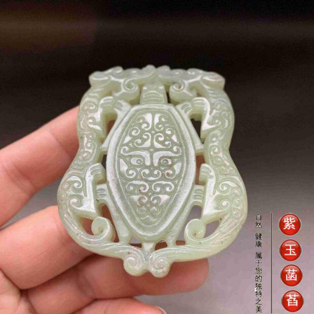 Украшения на руку 老玉古玩神兽保平安双面玉佩腰佩小手把件小摆件清仓包邮007