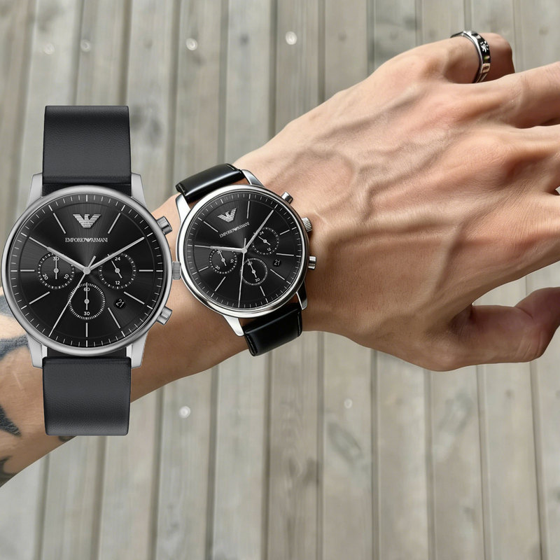 [New Product] Armani Men's Watch Quartz Chronograph Business Simple Large Dial Wristwatch Gift Ar11774