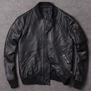 Áo khoác phi công Ma1 Air Force Áo khoác da dê Nhật Bản Vintage Áo khoác da nam bóng chày