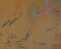 Liu Cais scroll of falling flowers and swimming fish calligraphy and painting by famous Northern Song Dynasty painters long scroll of traditional Chinese painting giclee high-definition reproduction