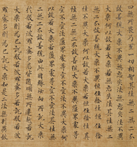 Dunhuang posthumous manuscripts written by Tang people Mahaprajnaparamita Sutra manuscript fragments calligraphy gifts Giclee reproduction