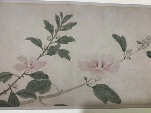 Антикварная каллиграфия и живопись Шэнь Чжоу Четыре сезона Цветочный свиток Картины цветов и птиц Традиционная китайская живопись Искусство Репродукция Жикле