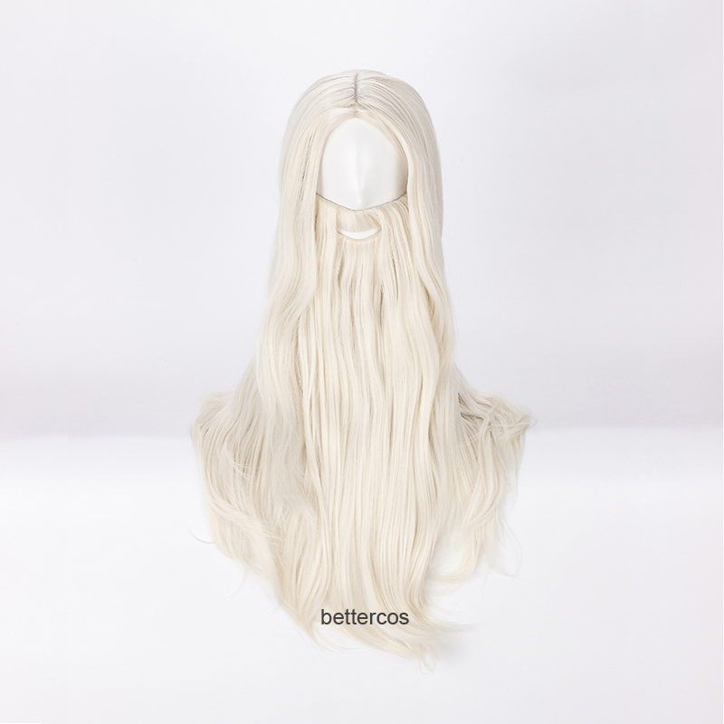Harry Potter Albus Dumbledore Light Blonde Long Hair + Beard Cosplay Wig B447 Harry Potter Albus Dumbledore Light Blonde Long Hair + Beard Cosplay Wig B447