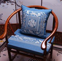 New Chinese-style embroidery cotton linen chair cushion Chinese style mahogany sofa cushion Luohan mattress custom-made four seasons non-slip