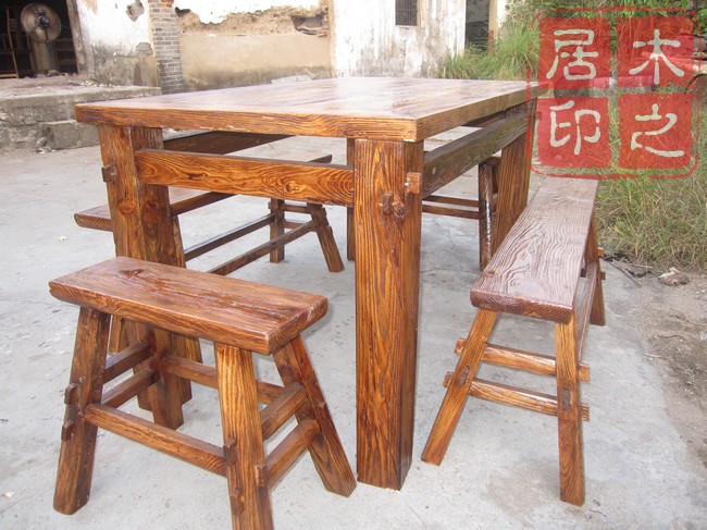 Bàn phong hóa, đặc biệt cho trà, bàn ghế ăn năm món, đồ nội thất bằng gỗ cổ Ming và Qing, hình dạng mát mẻ - Bộ đồ nội thất kệ phòng khách