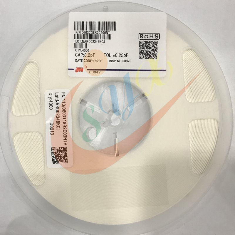 Patch capacitor 0603 8 2PF 50V 0 25% 25% NPO COG 1608 8 2PF 100 up