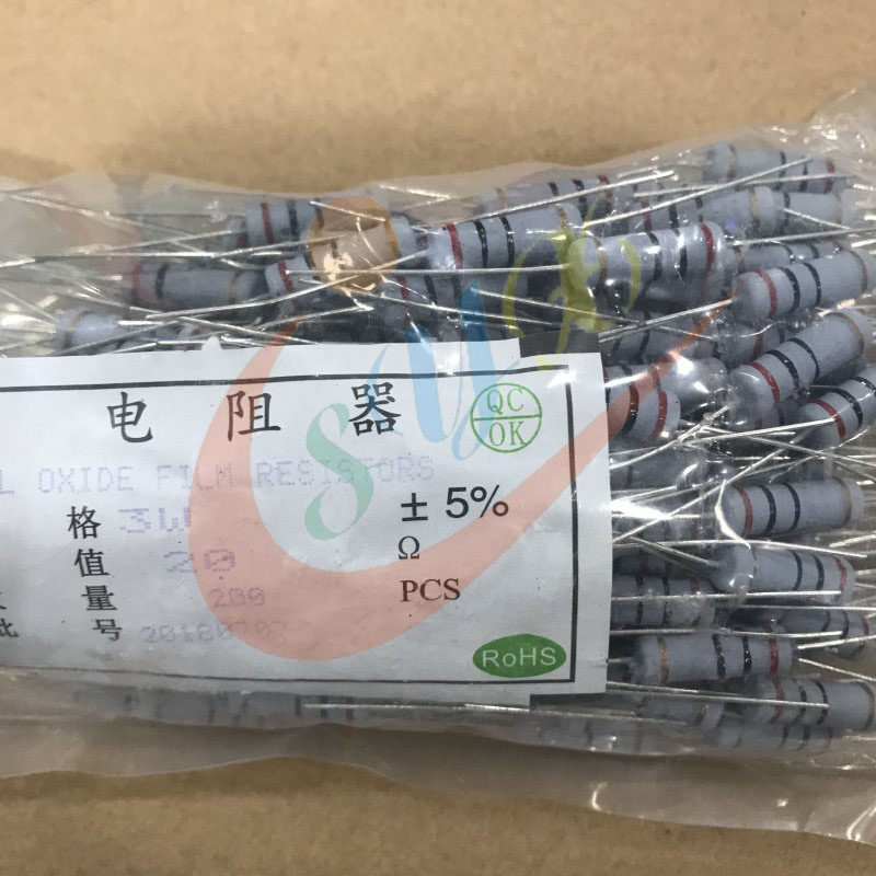 3W 3W accuracy 5% 13R 15R 15R 16R 20R 20R Ohm color ring plug-in carbon film resistance