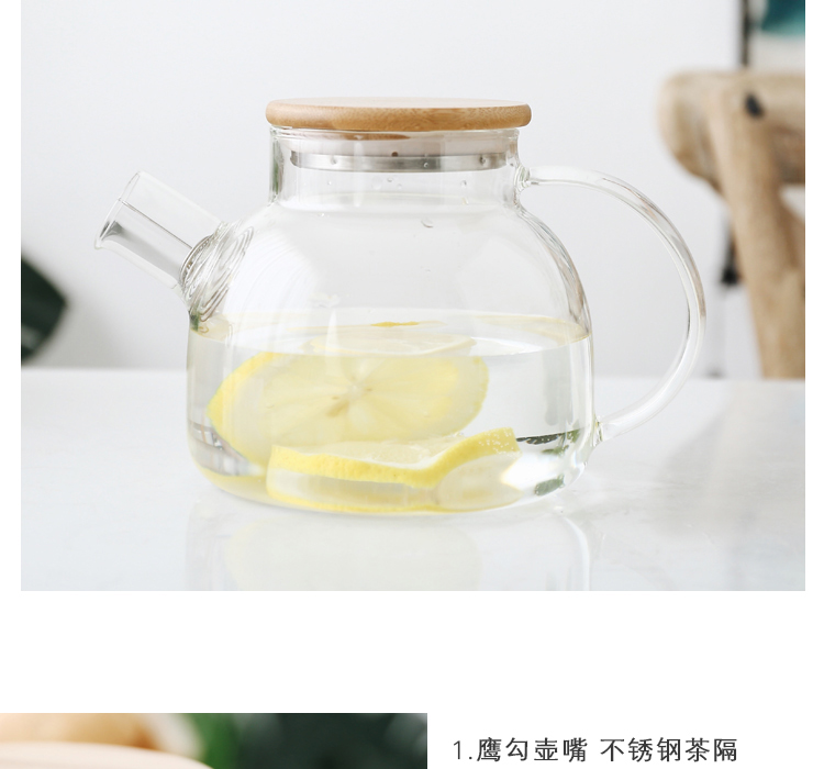 Bình thủy tinh kiểu lạnh Nhật Bản đặt ấm trà chịu nước ấm cốc nước lạnh - Tách bình nước giữ nhiệt cute