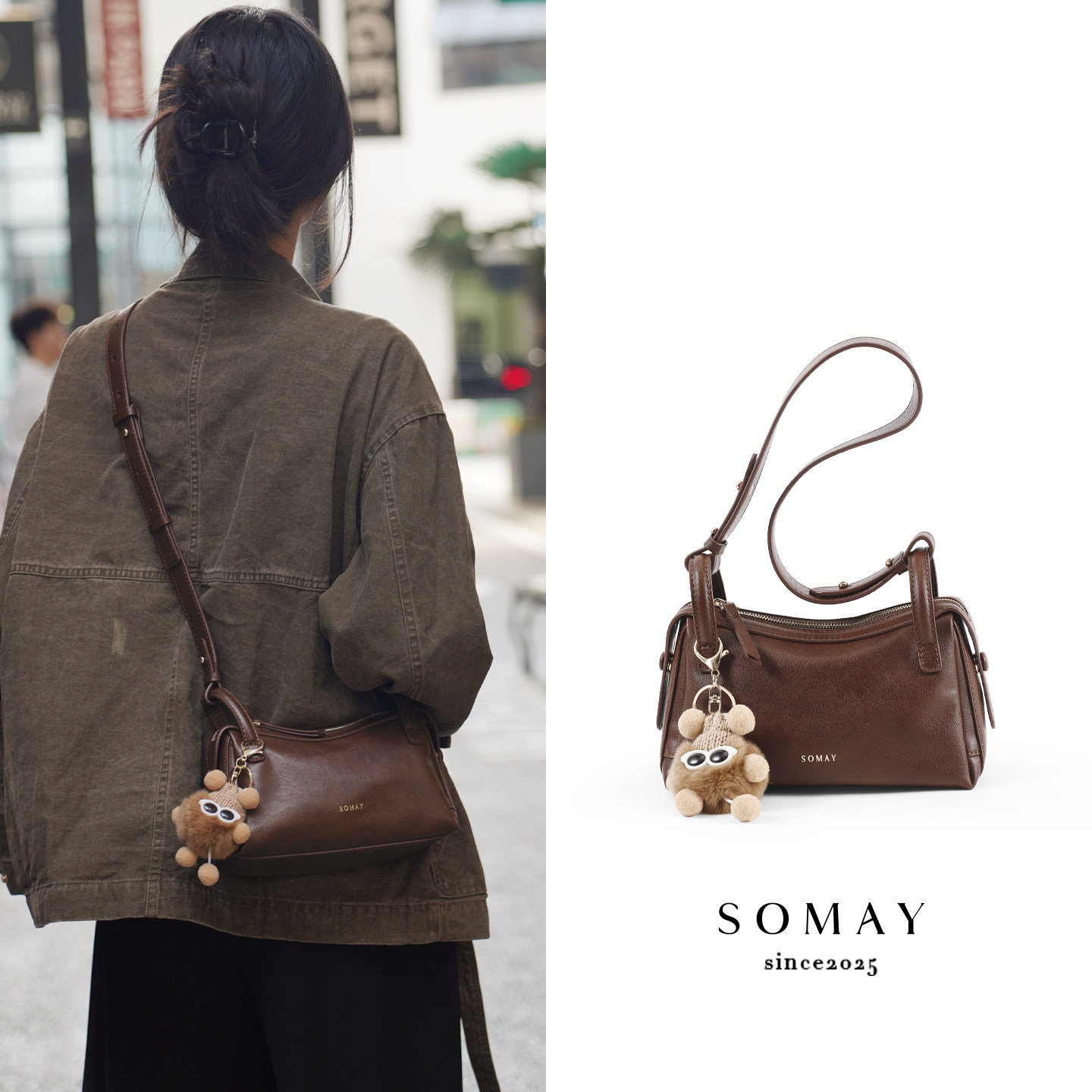 Бостонская сумка для подмышек, женская новинка 2025 года, осенне-зимняя универсальная сумка-мессенджер на одно плечо, женская нишевая подушка, женская сумка