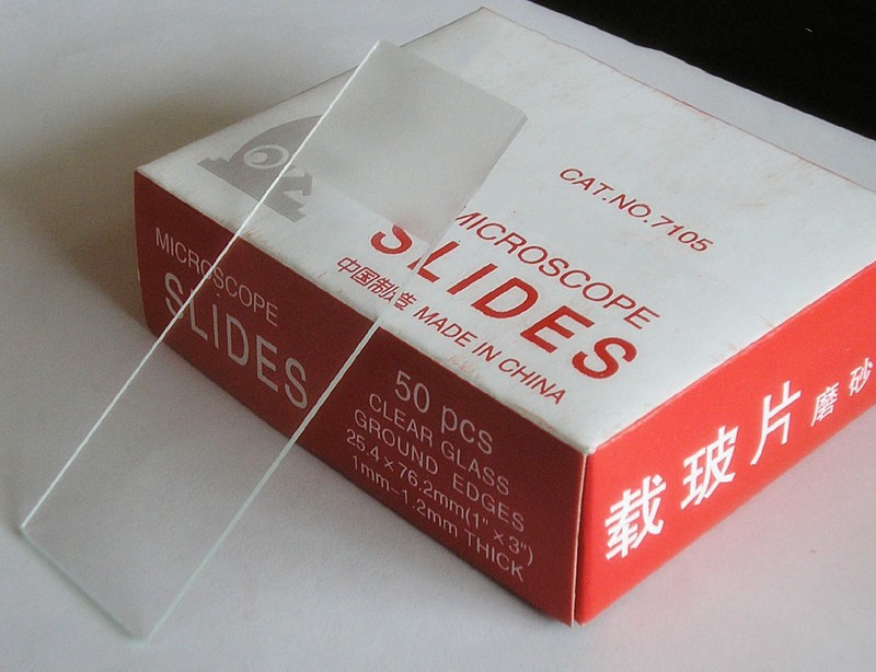 载玻片实验室磨砂面载玻片7105型 显微镜用 50片/盒 磨砂面