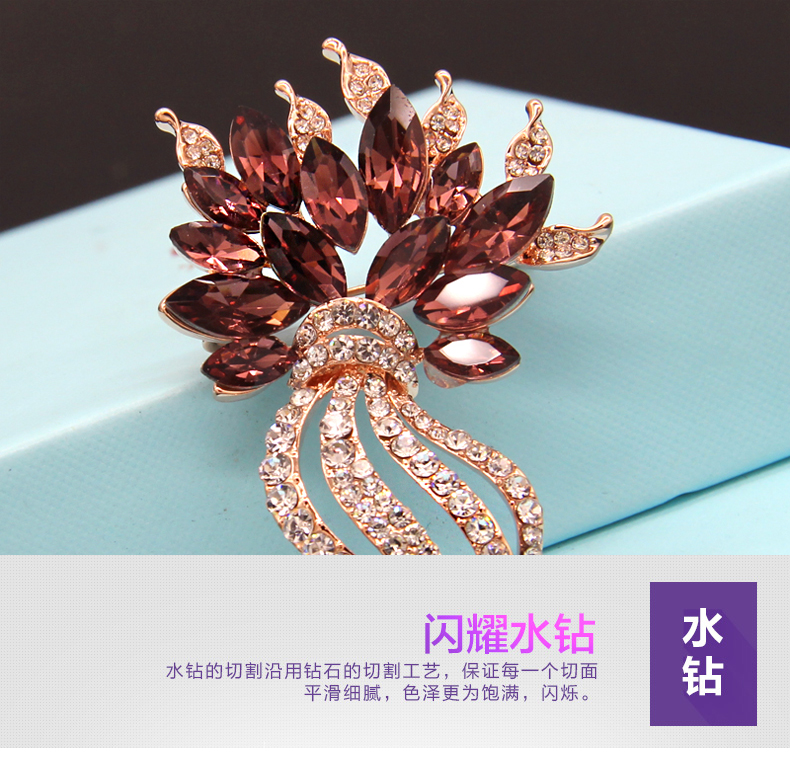 Phiên bản Nhật Bản và Hàn Quốc của áo len nữ pha lê áo len cardigan lớn pin phù hợp với thời trang trâm cài với khăn quàng cổ trang sức trâm cài