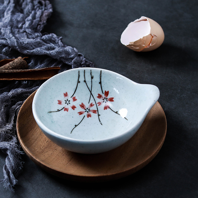 NDP Japanese rice bowls with handle snack bowl LiuYing ceramic tableware salad bowl bowl meal bowl porringer creative cuisine