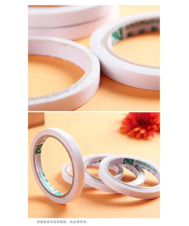 Ánh sáng giấy và độ nhớt cao hai mặt dính đơn bán mạnh tay có thể xé văn phòng cung cấp băng giấy màu xanh lá cây