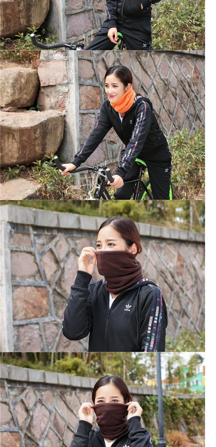 Bib mùa đông dày ấm áp đi xe đạp Earmuffs cổ mũ nam và nữ mùa đông mũ len lông cừu khăn đi phượt ninja