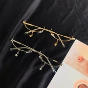 Lắc mạng nước mắt đỏ nửa khung mặt dây chuyền kính khung nữ thủy triều siêu lửa không có ống kính vành đai khung - Kính khung