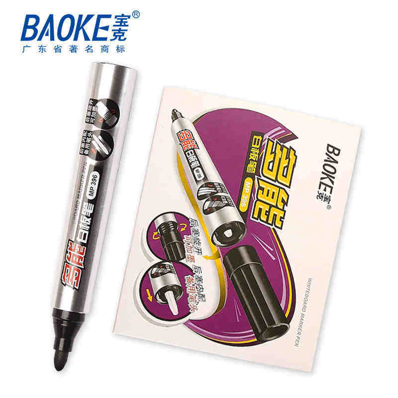 Puck office whiteboard MP396 erasable white board pen easy to rub with ink exchangeable pen head red blue