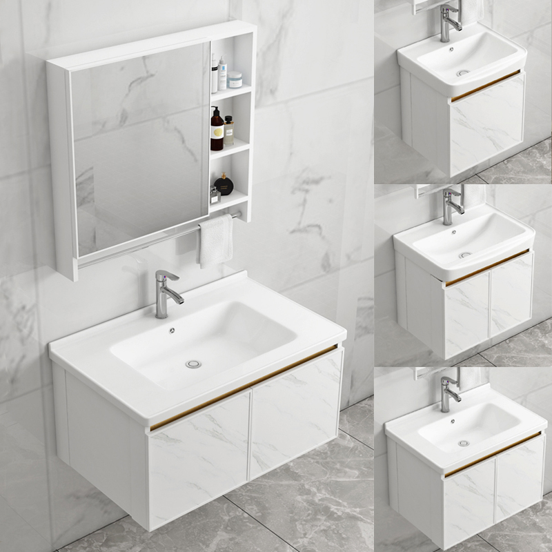 Wall-mounted Washbasin Toilet Integrated Ceramic Washbasin Bath Room Cabinet Combined Wash Bench Pool Face Basin Small Family-Taobao