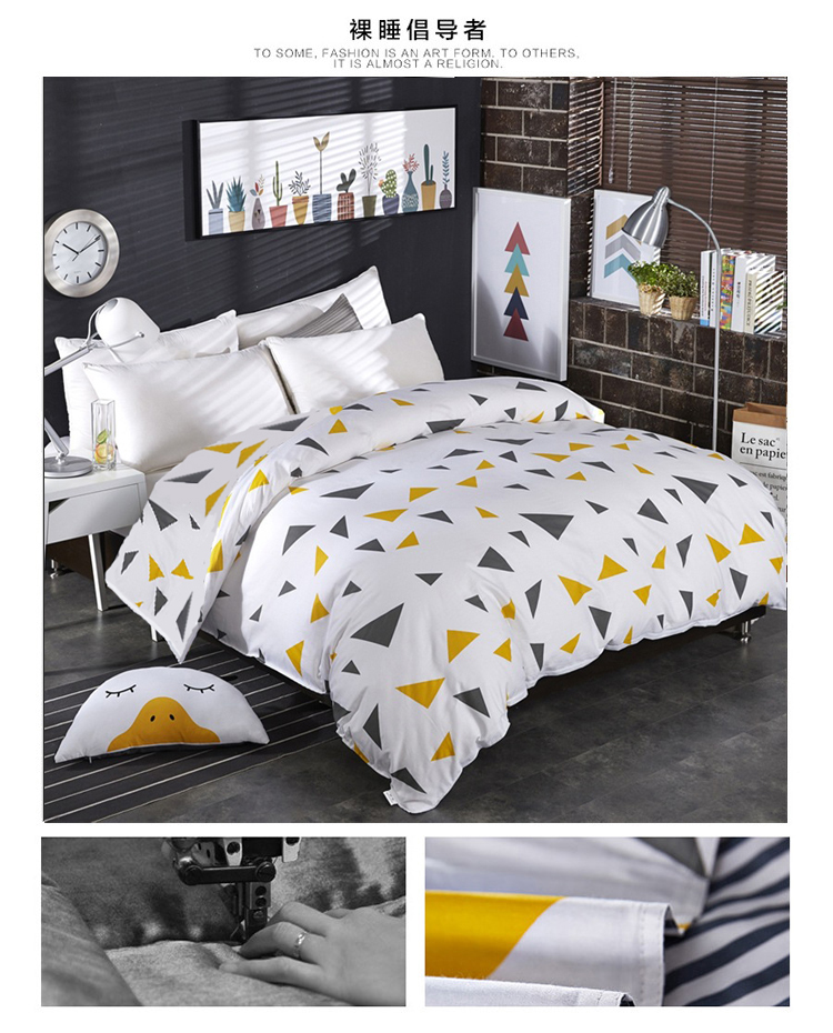 Bốn mảnh 1.8 2.0 m bông sinh viên đôi quilt cover 1.5 mét khăn trải giường ba mảnh đặt bộ đồ giường đặc biệt 4 chăn ga gối đệm cưới