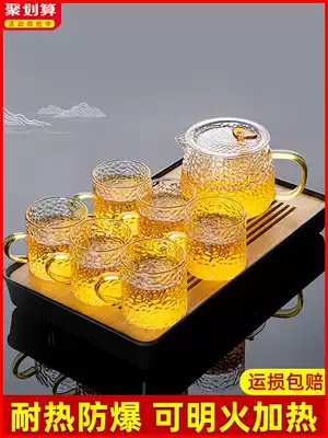 Tea set set household tea glass teapot small set tea tray office living room meeting guests drinking tea kung fu tea cup