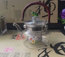 Zhengdao external hot glass flat-bottomed pot High temperature resistant glass pot Cooking flower tea making tea carrying pot Kung Fu Tea Pot 