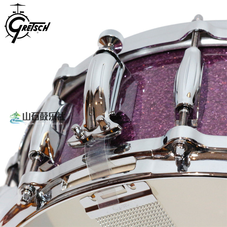 Барабан gretsch格瑞驰美产usa custom紫玻璃外观14×5.5小军鼓snare drum