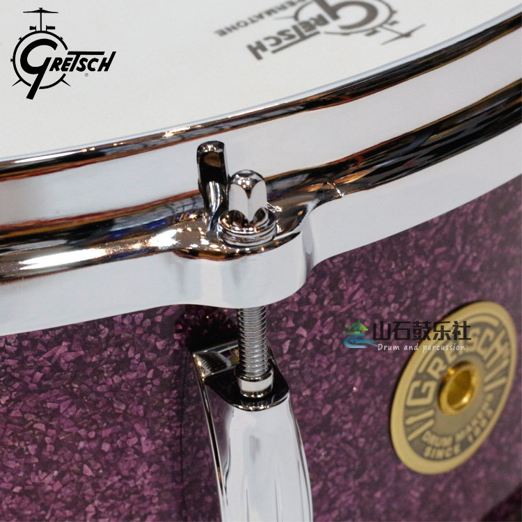 Барабан gretsch格瑞驰美产usa custom紫玻璃外观14×5.5小军鼓snare drum