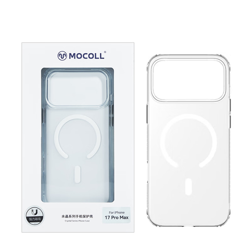 Mocoll Is Suitable for iPhone 17 Pro Max Phone Case, Apple 17 Pro Crystal Series Frosted Air Semi-Transparent Back Cover, Anti-Drop Transparent Soft Edge Magnetic Protective Case 17 Transparent Soft Edge 16 Mocoll Is Suitable for iPhone 17 Pro Max Phone Case, Apple 17 Pro Crystal Series Frosted Air Semi-Transparent Back Cover, Anti-Drop Transparent Soft Edge Magnetic Protective Case 17 Transparent Soft Edge 16