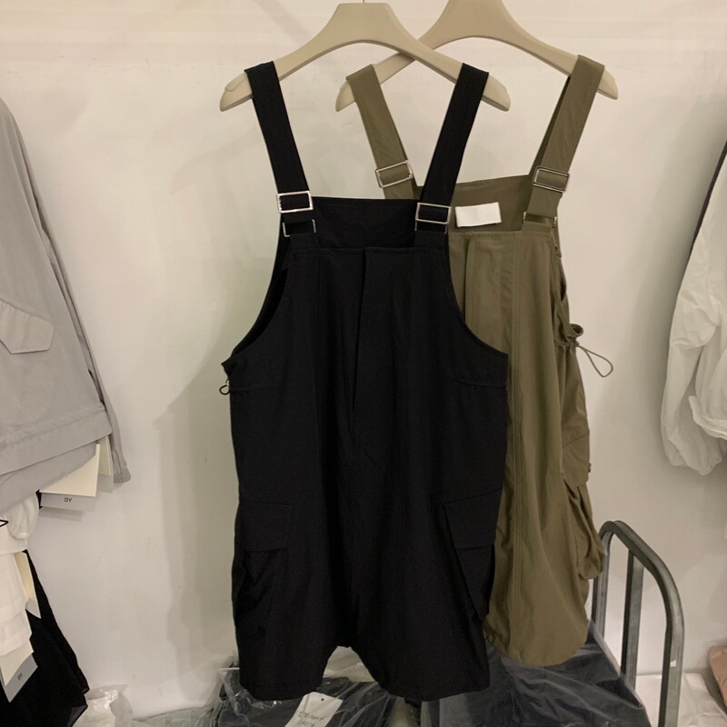 2026 Summer New Style Thirteen Rows American Simple Dress Women's Loose Zipper Pocket Workwear Slimming Suspender Dress