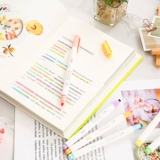 Chenguang Frozen Fresh Color Fluorescence Pen Axe Pen Single Top Mark 6 -Color AHMV4901