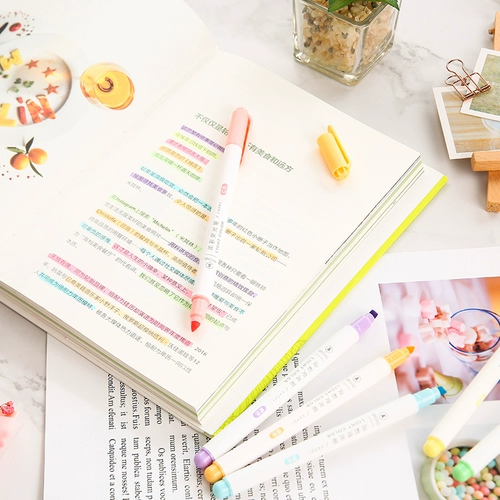 Chenguang Frozen Fresh Color Fluorescence Pen Axe Pen Single Top Mark 6 -Color AHMV4901