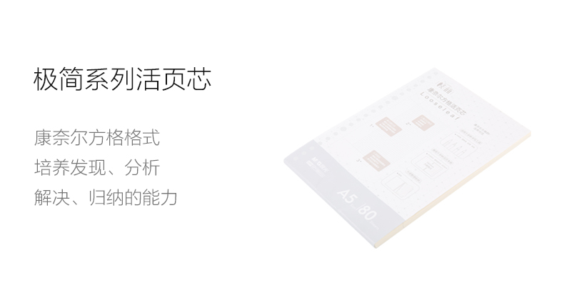 晨光A5/B5 活页芯康奈尔笔记活页替芯极简系列APY9BH15