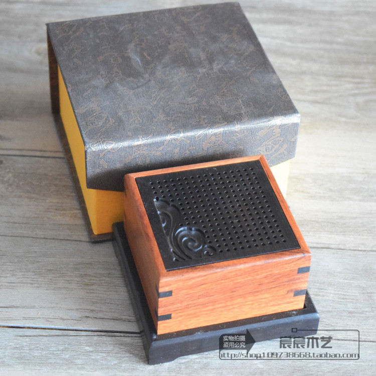 Black sandalwood wood ring incense stove fragrant wood sandalwood wire incense box flower pear wood Xiangyun sandalwood stove incense stick