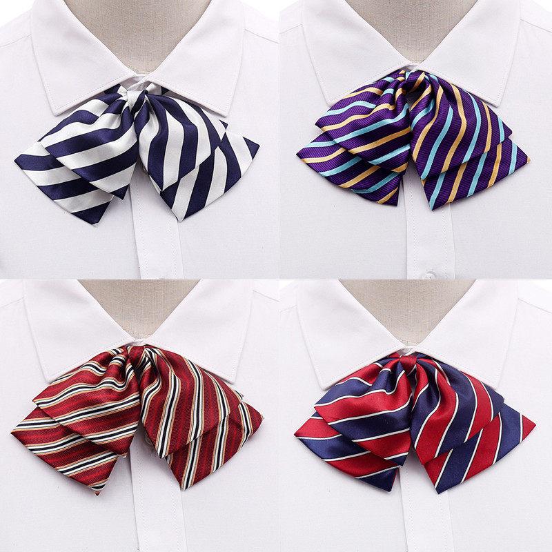 Korean version of increased bank stewardess children's activities student hotel property office clothes shirt professional bow tie collar flower female