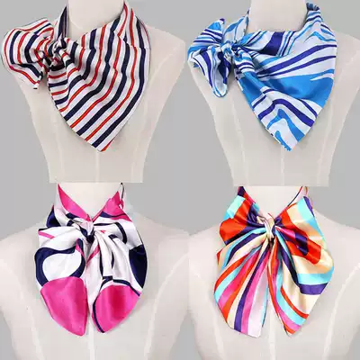 Work clothing work bank flight attendant business wild spring and autumn change magic silk scarves small square scarf women