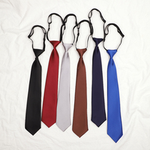 ins Korean version of solid color men and women without knotting lazy tie Japanese students academic style graduation decoration trend personality