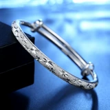Глянцевый серебряный браслет для друга, серебро 9999 пробы, матовое серебро, подарок для девушки
