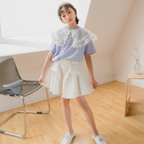 Girl Jeans Dress 2020 Summer Dress New CUHK Child Korean Version Casual Princess Broadleg Short Skirts Pants Foreign Air
