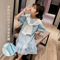 2020 Summer clothes New CUHK Childrens Ocean Gas Dress Girl College Wind Sailor Dress Princess Dresses Princess Dresses Dresses