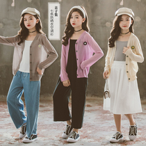 Girl Linen Light Breathable Sunscreen 2020 Summer New CUHK Children Knit Cardiolor Air Conditioning Shirts Pro